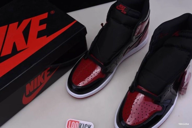 Cheap TBK Patent 1 Air OG Bred 555088-063 Jordan High 0702